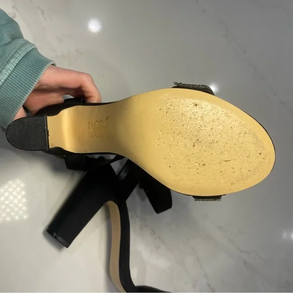 Nina Black Sparkling Heels - Picture 12 of 16